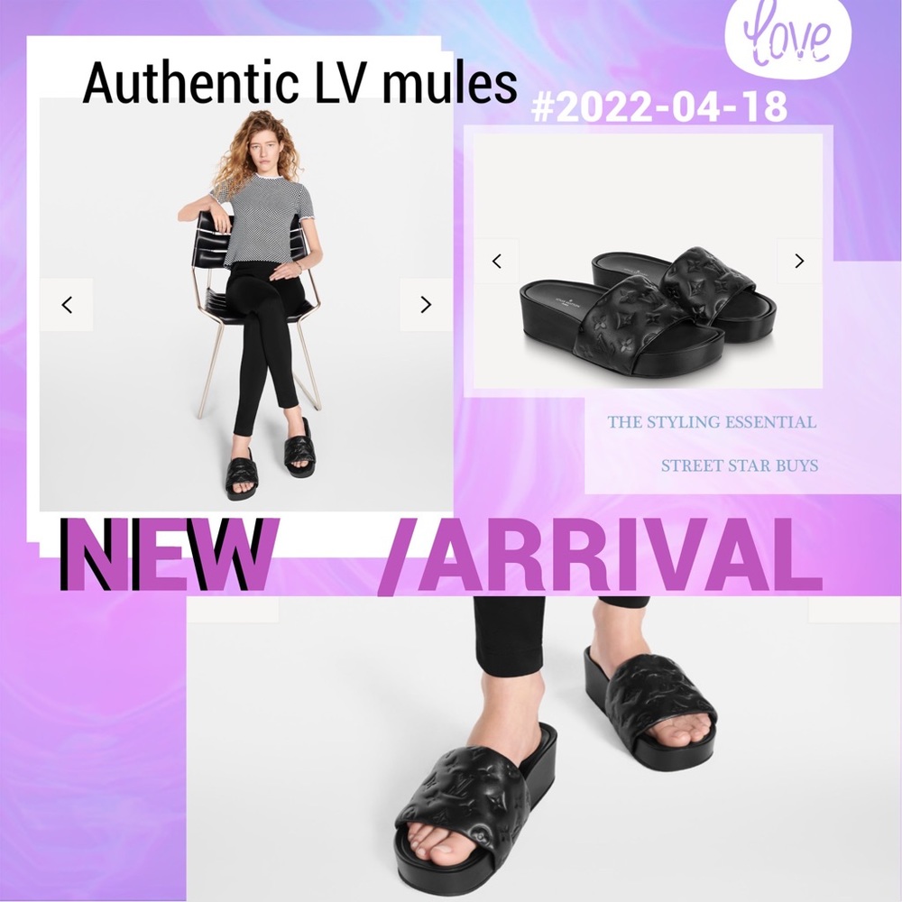 New LV black mule size 37.5
